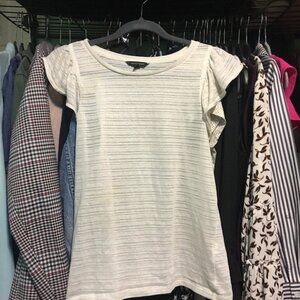 Banana Republic Tinsel Flutter Sleeve Top